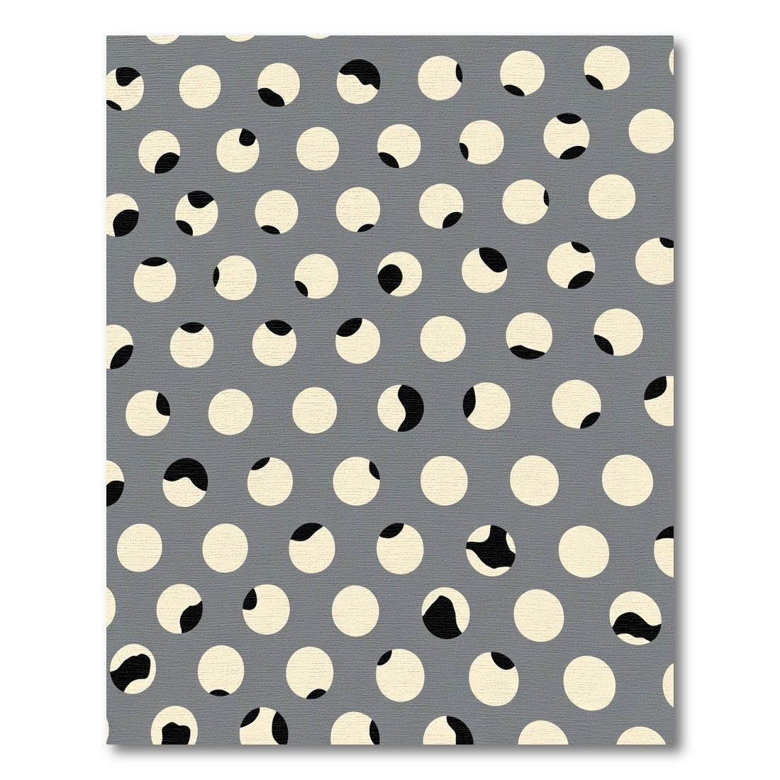 Gray Cream Dot Scatter Rug