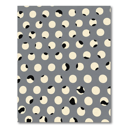 Gray Cream Dot Scatter Rug