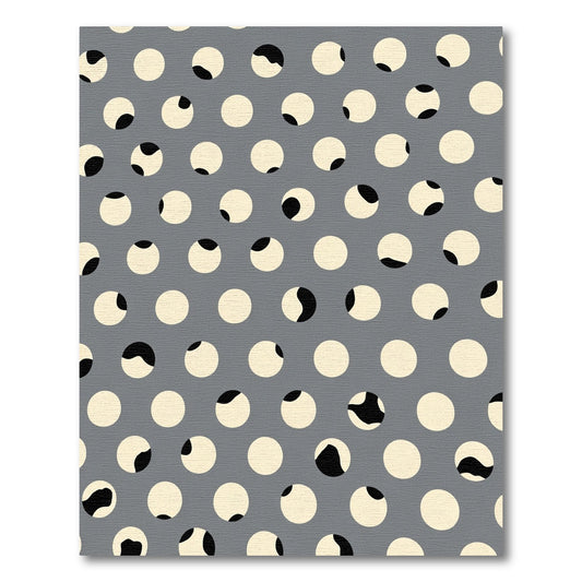 Gray Cream Dot Scatter Rug