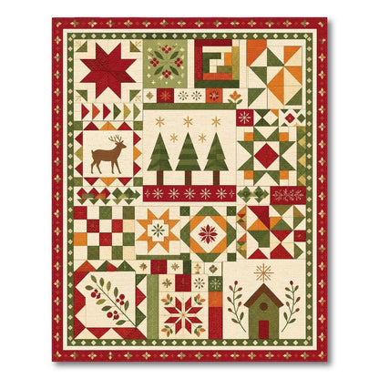 Christmas Patchwork Deer Area Rug
