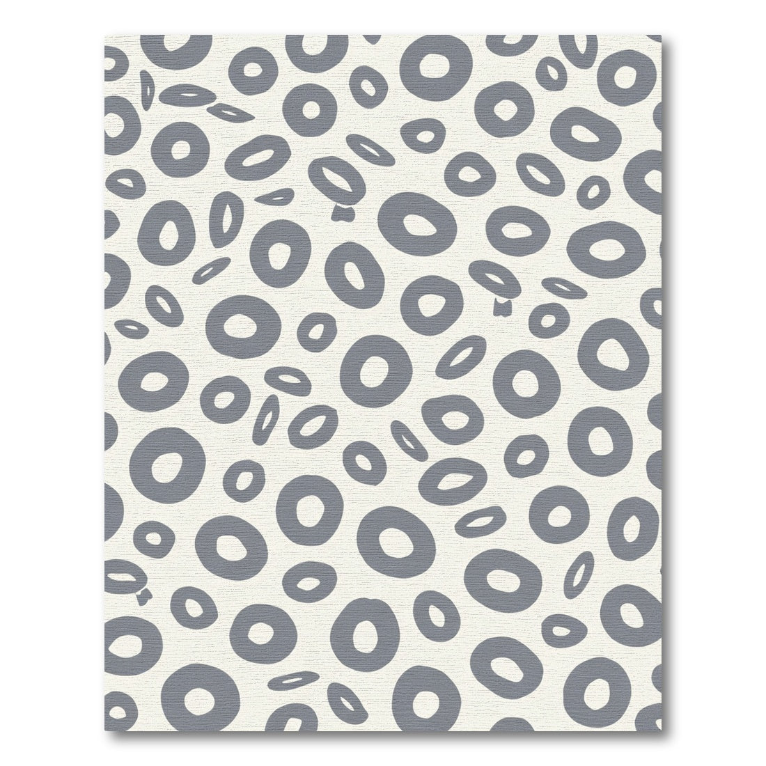 Contemporary Gray Oval Scatter Rug