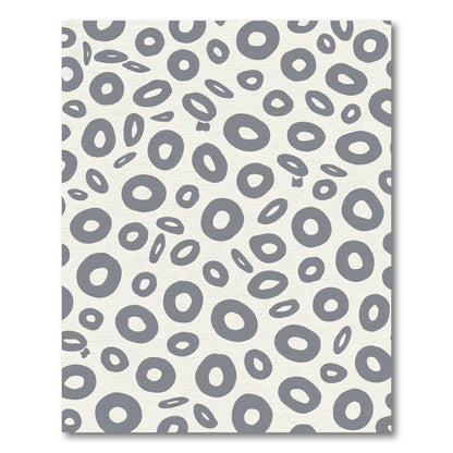 Contemporary Gray Oval Scatter Rug