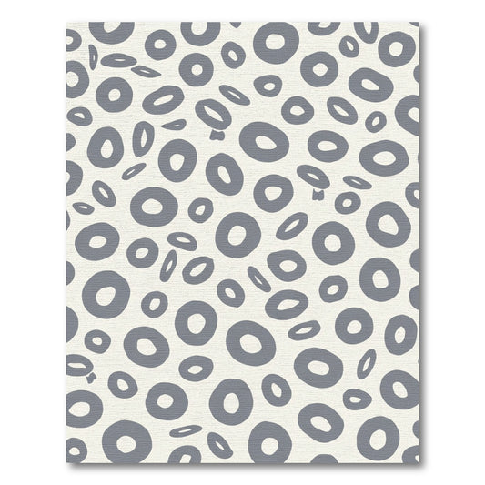 Contemporary Gray Oval Scatter Rug