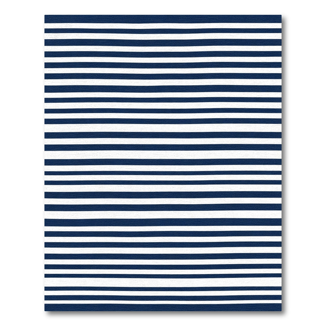 Classic Navy White Striped Rug