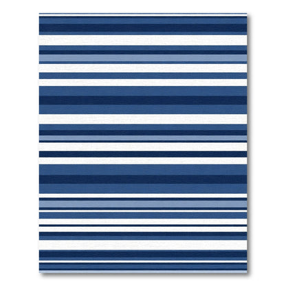 Classic Blue Tonal Stripe Rug
