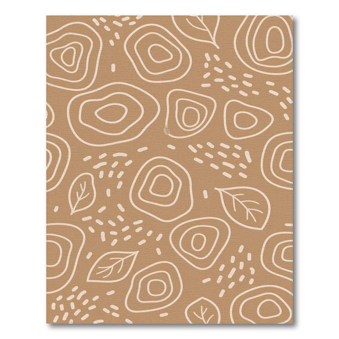 Brown and Tan Abstract Area Brown Abstract Leaf Area Rug