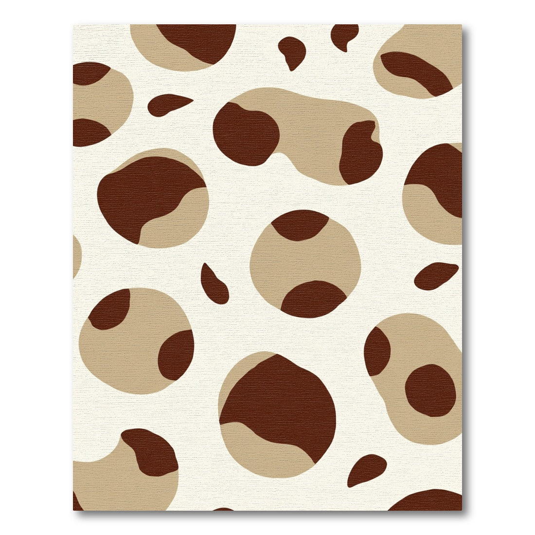 Brown Beige Abstract Spots Rug