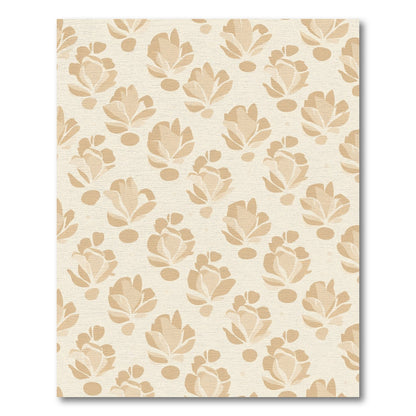 Earthy Cream Floral Overlay Rug