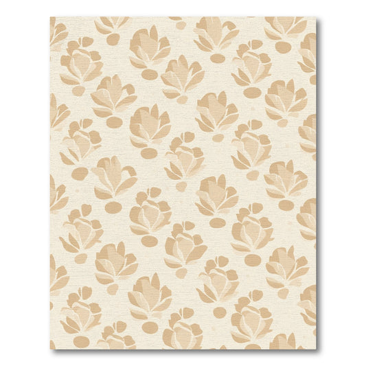 Earthy Cream Floral Overlay Rug