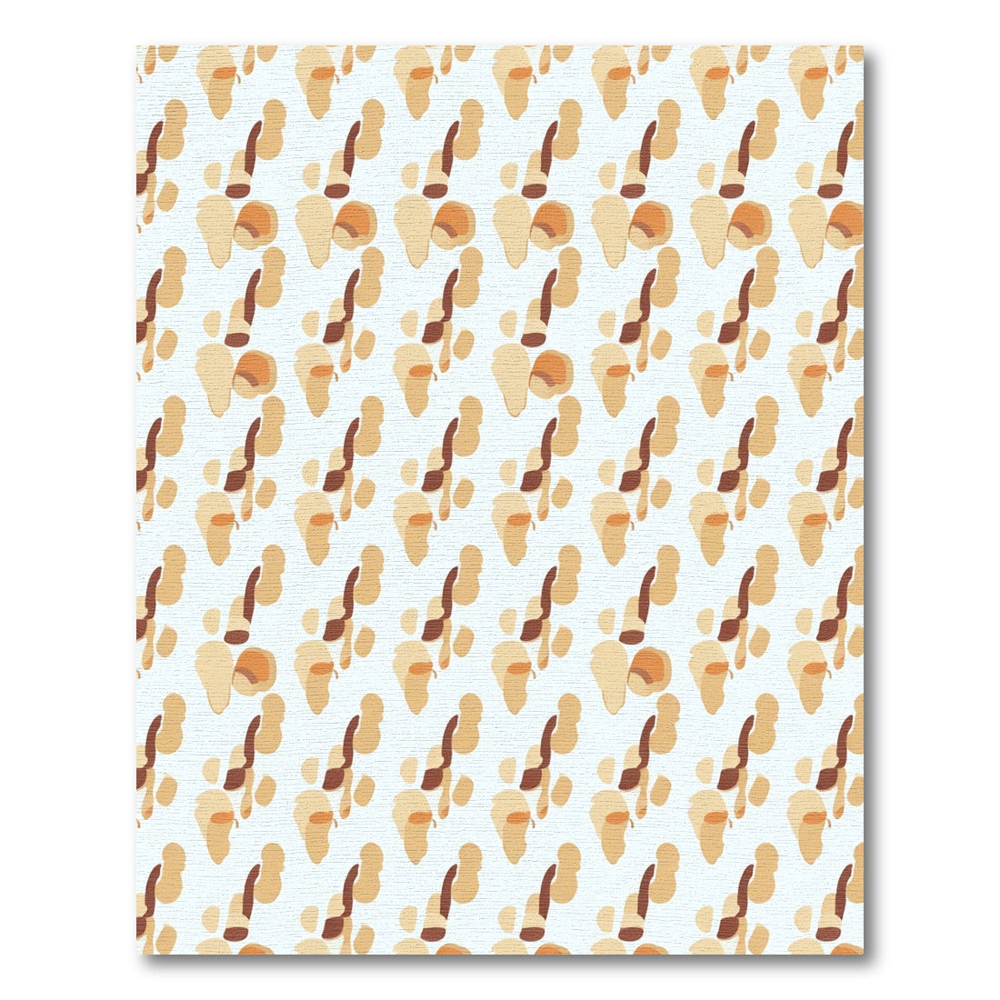 Abstract Ochre Organic Splatter Rug