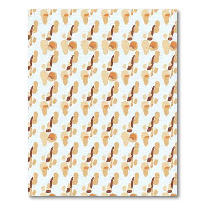 Abstract Ochre Organic Splatter Rug
