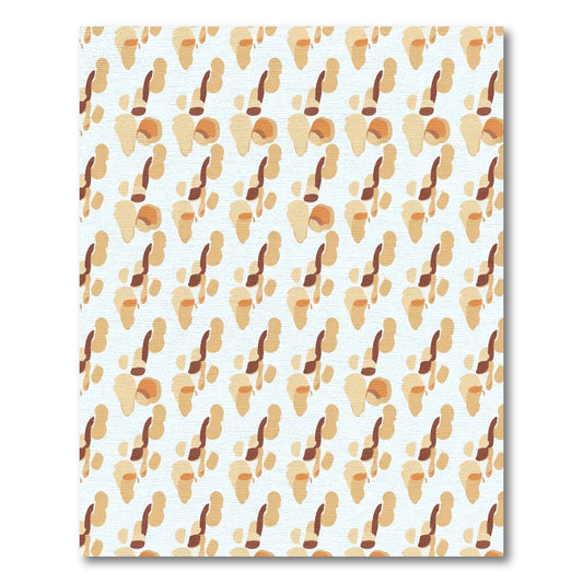 Abstract Ochre Organic Splatter Rug