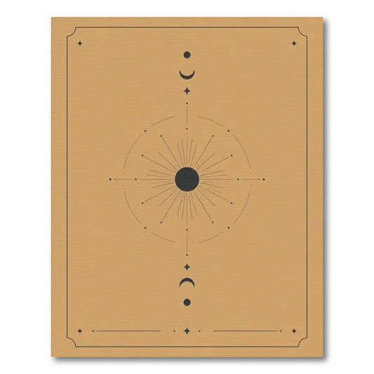 Celestial Sun Moon Phase Geometric Area Rug