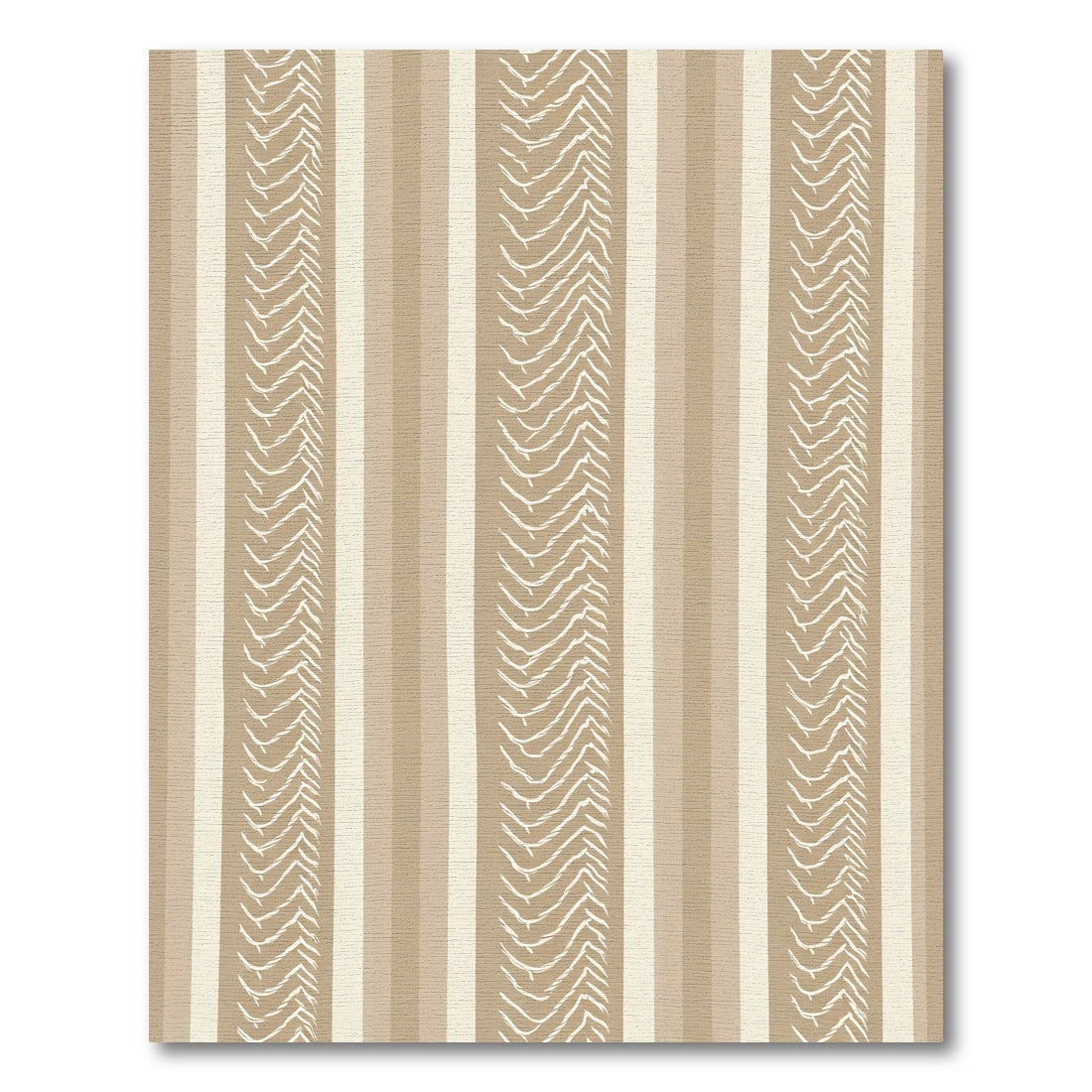 Earthy Tone Striped Feather Rug