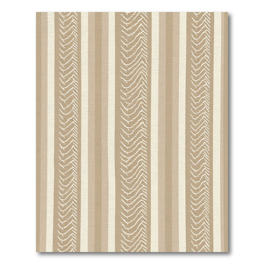 Earthy Tone Striped Feather Rug