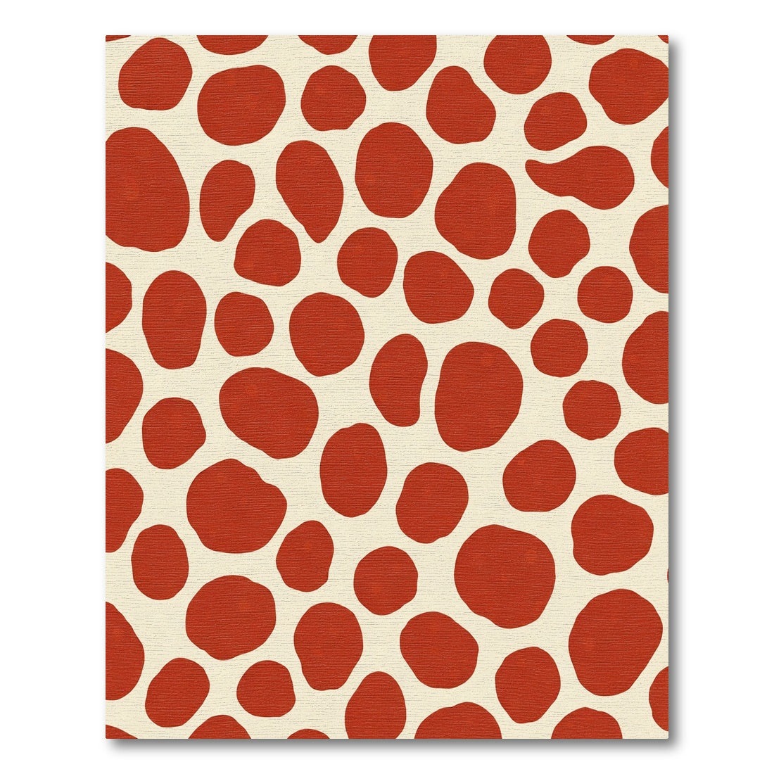 Terracotta Blotches on Cream Background Rug