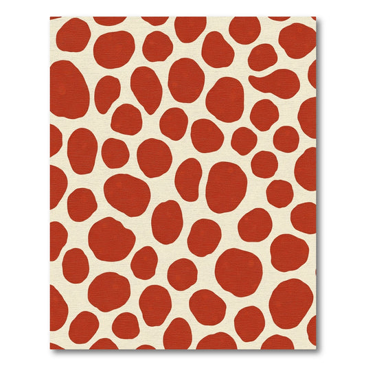 Terracotta Blotches on Cream Background Rug