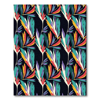 Tropical Floral Medley Reeds Rug