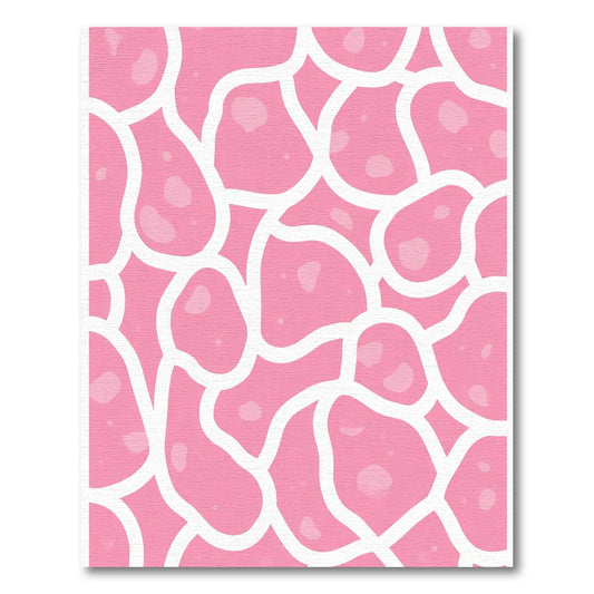 Pink Organic Cell Modern Rug