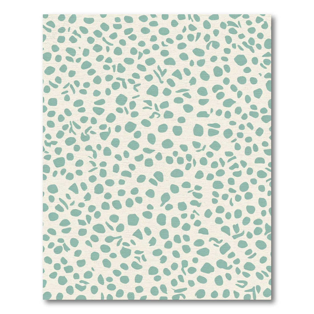 Mottled Teal Scattered Organic Shapes Rug