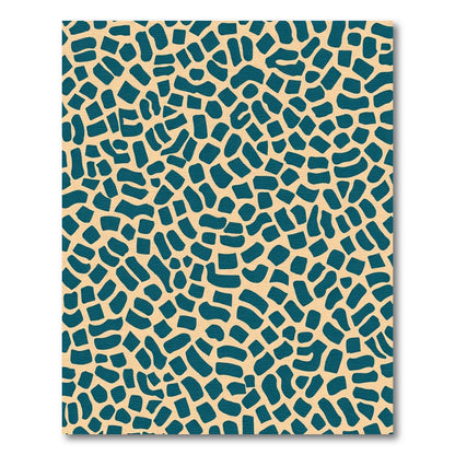 Teal Cracked Earth Organic Rug