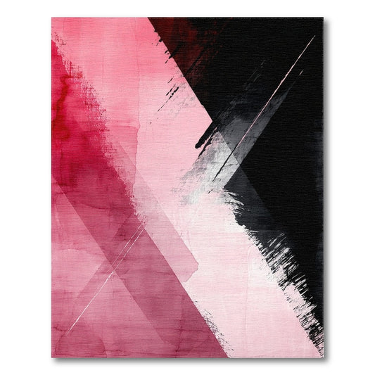 Abstract Area Pink Abstract Geometric Area Rug