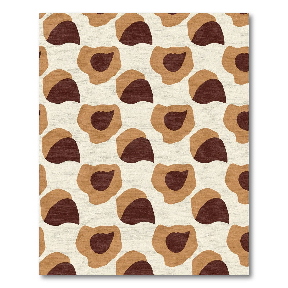Organic Ochre Brown Composition Rug