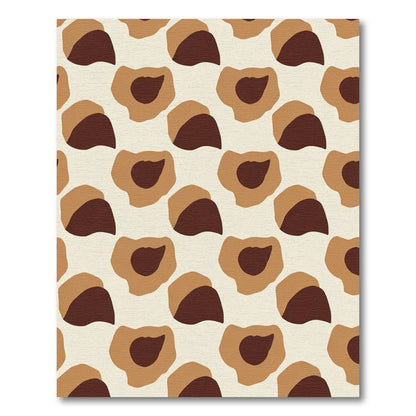 Organic Ochre Brown Composition Rug