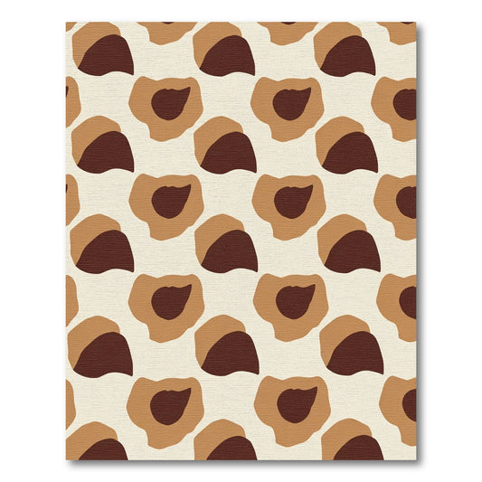Organic Ochre Brown Composition Rug