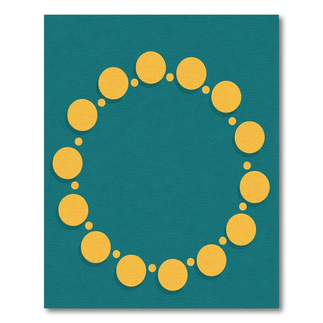 Golden Circle Chain Modern Rug