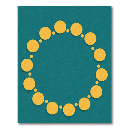 Golden Circle Chain Modern Rug