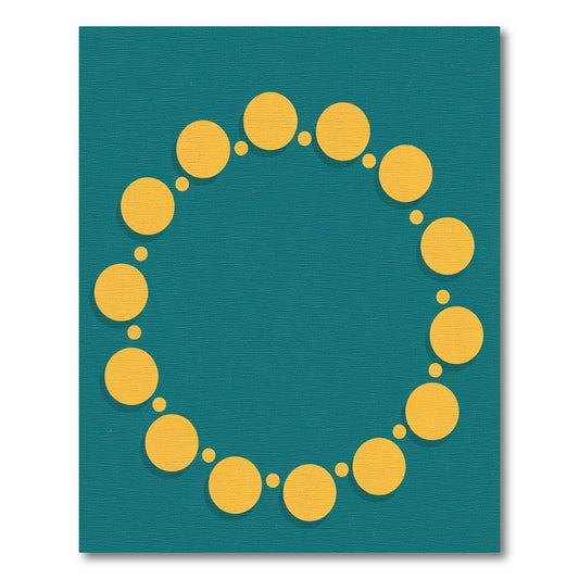 Golden Circle Chain Modern Rug
