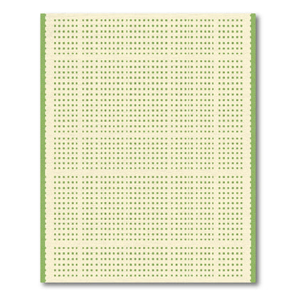Light Green Gridded Square Repeating Pattern Rug