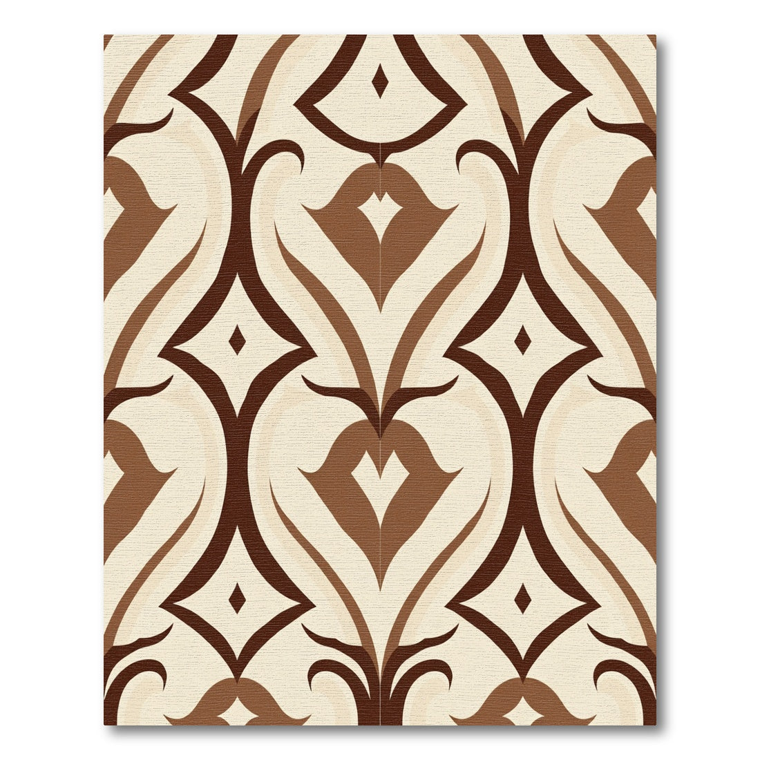 Chocolate Caramel Art Deco Diamond Rug