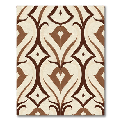 Chocolate Caramel Art Deco Diamond Rug