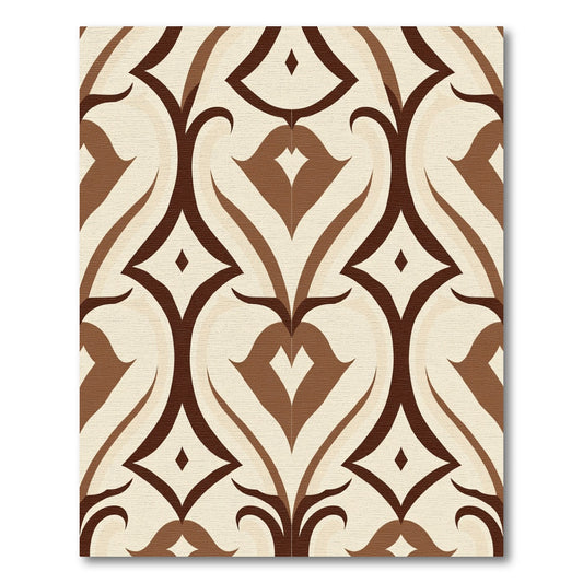 Chocolate Caramel Art Deco Diamond Rug
