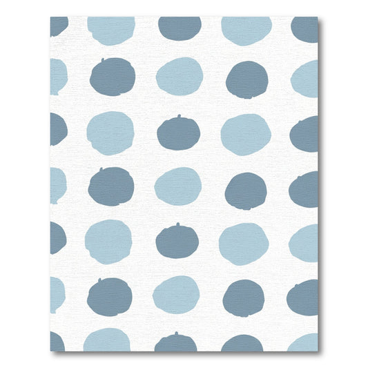Cerulean Blue Speckled Grid Rug