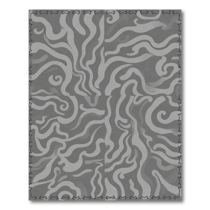 Monochromatic Swirls Organic Flow Rug