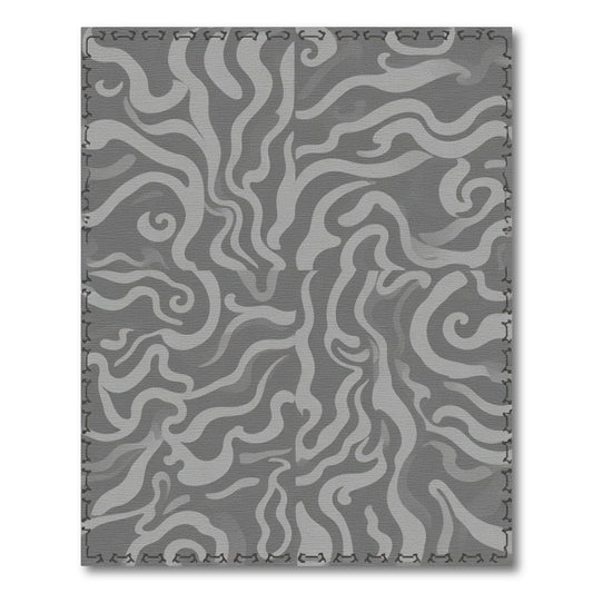 Monochromatic Swirls Organic Flow Rug