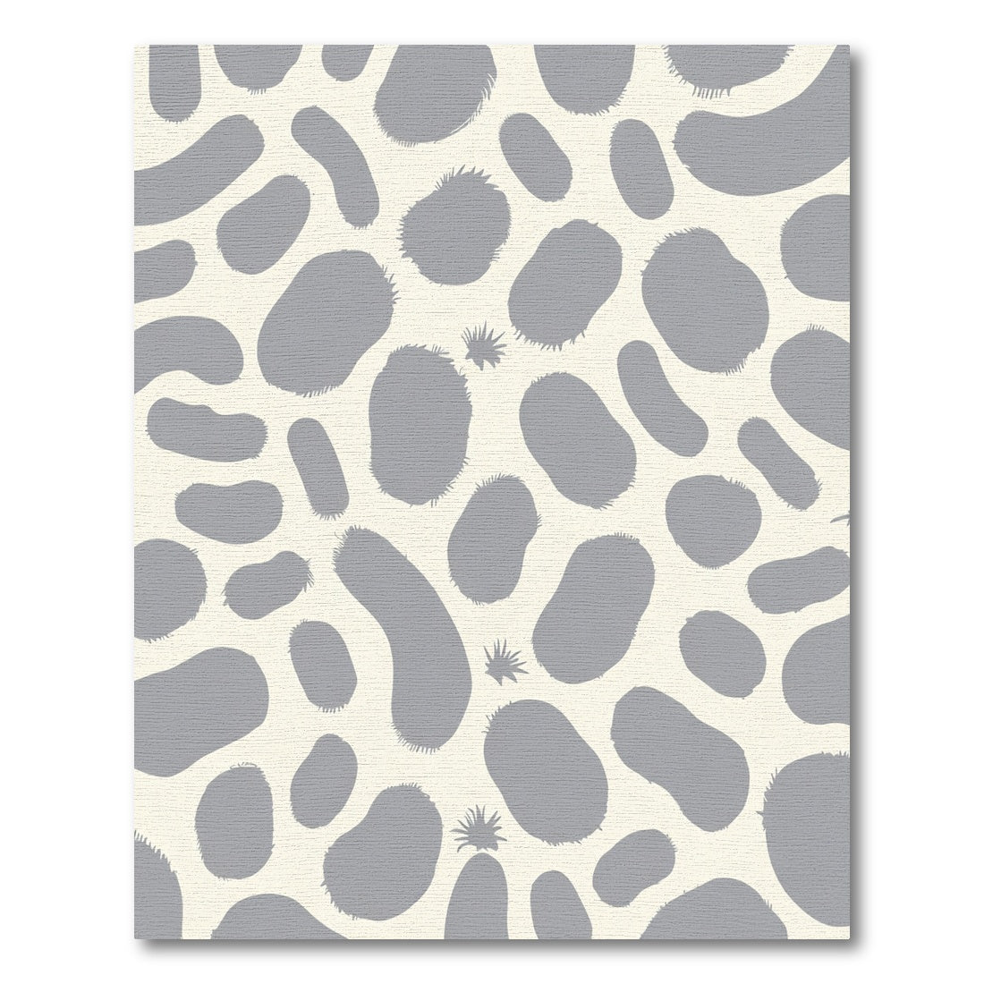 Gray Spatter Organic Abstract Rug