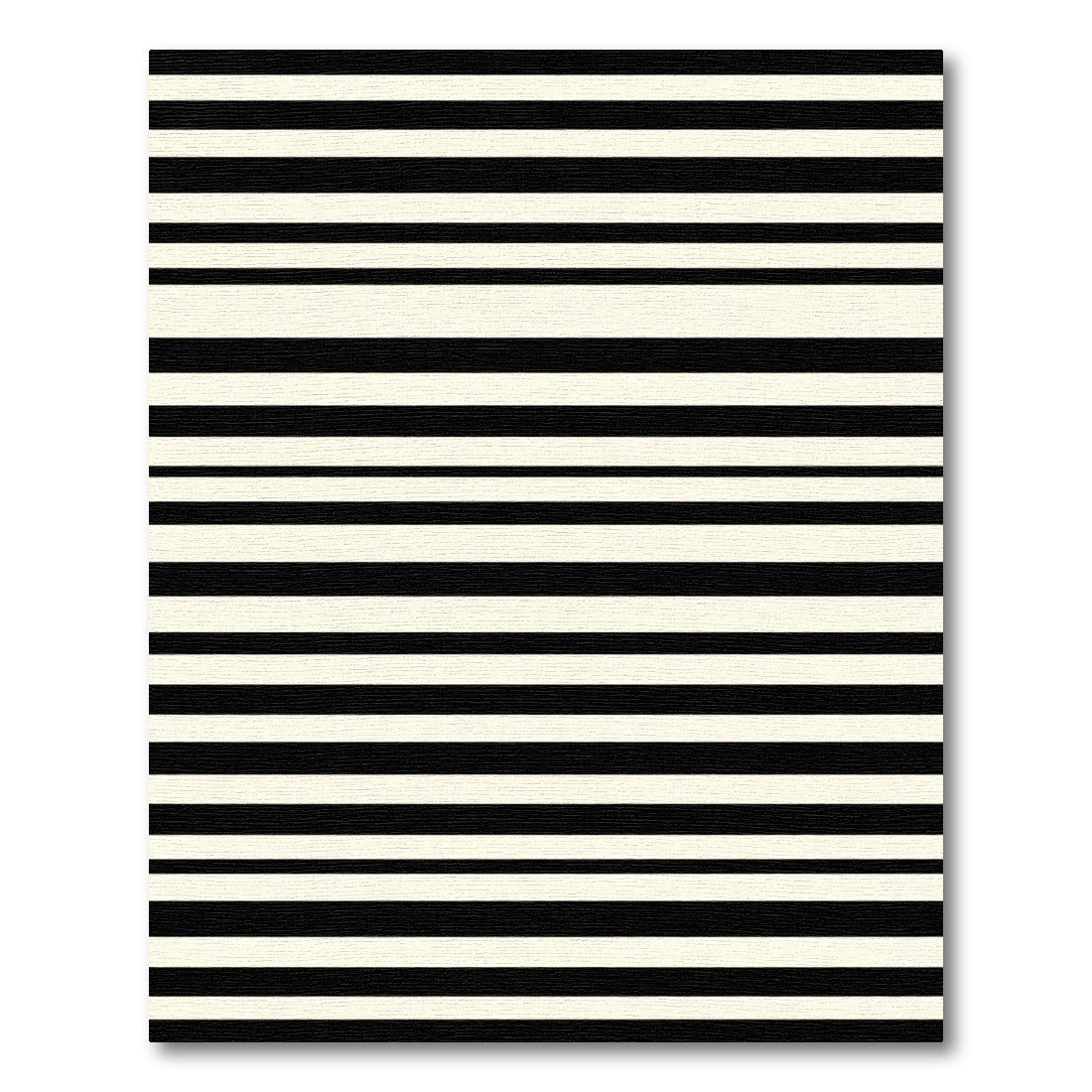 Bold Black Cream Linear Rug
