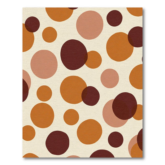 Earthy Circles Mid Century Modern Rug