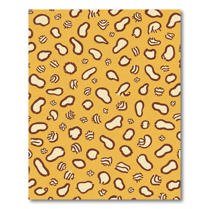 Yellow Spotted Animal Print Rug