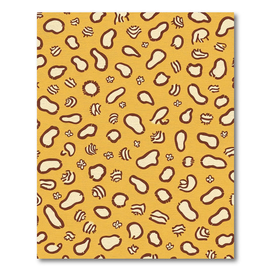 Yellow Spotted Animal Print Rug