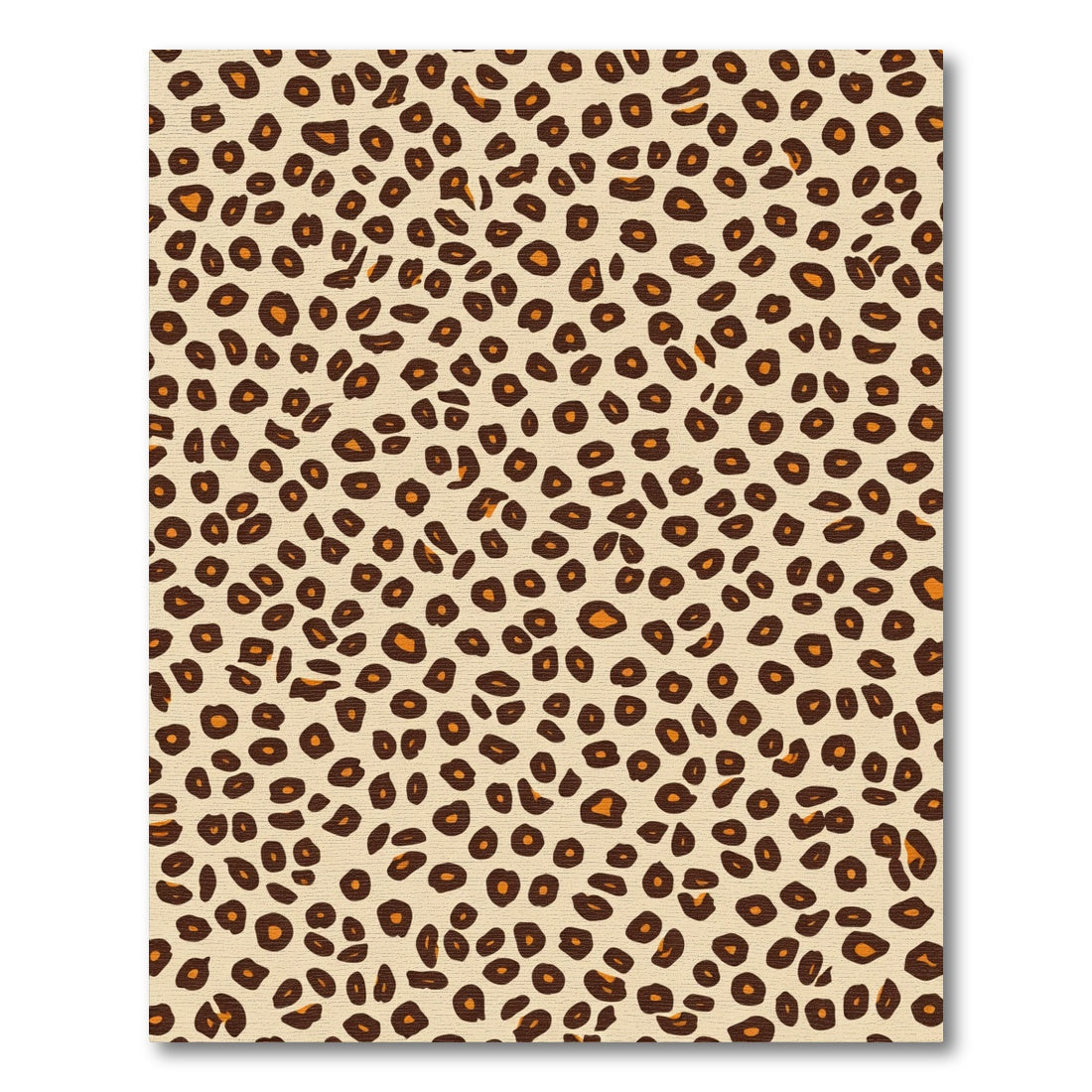 Classic Beige Brown Animal Spots Rug