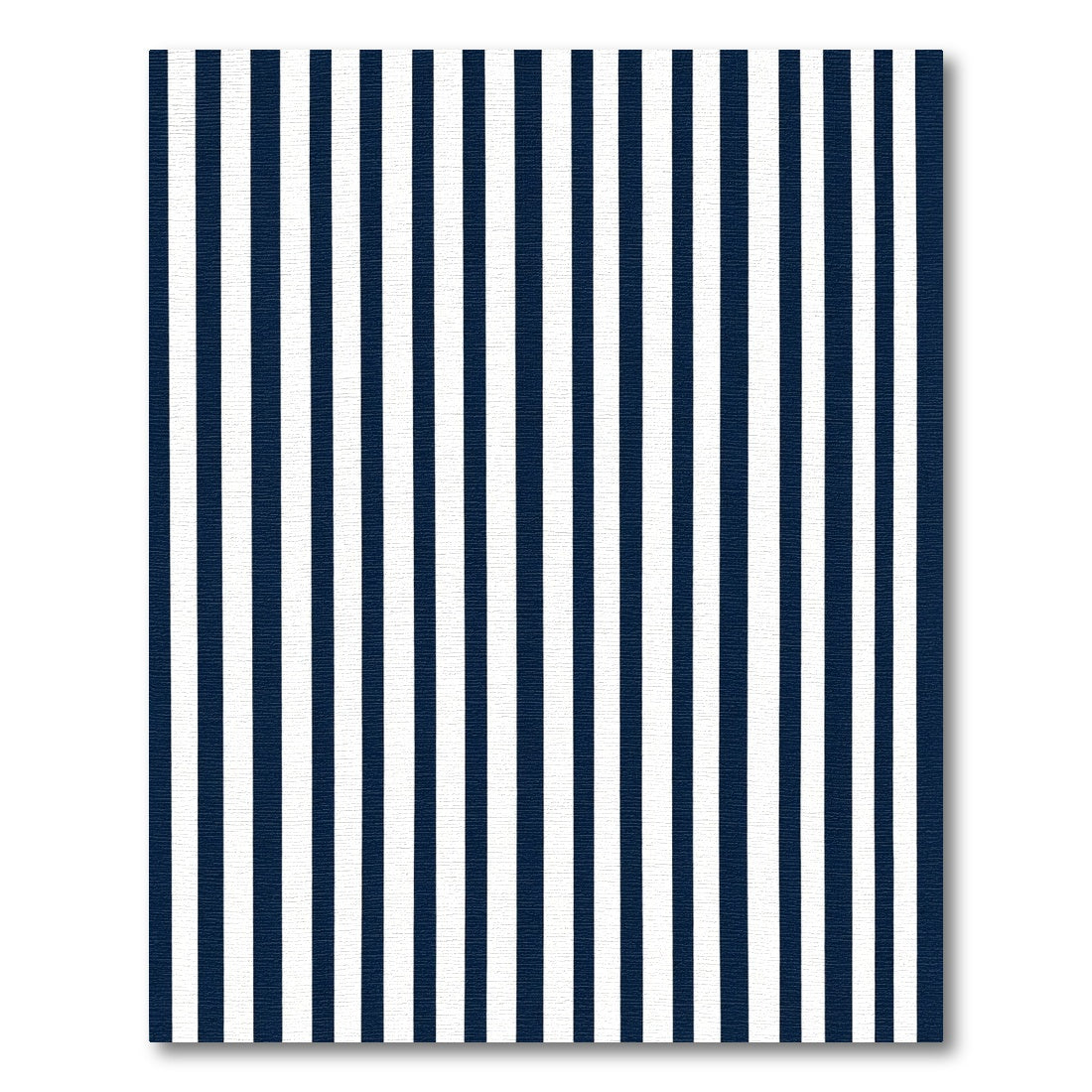 Classic Navy White Vertical Stripe Rug
