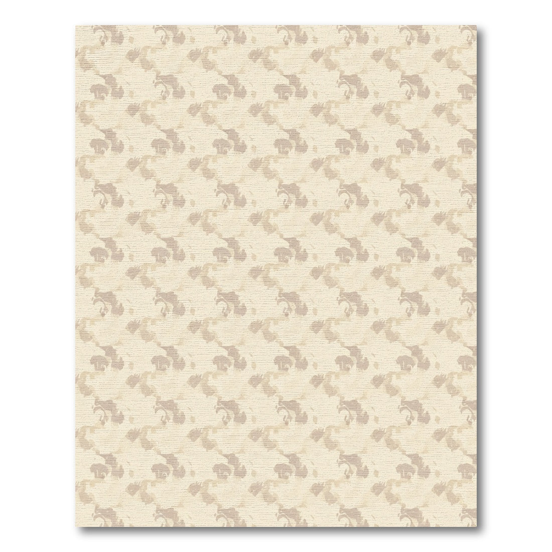 Neutral Taupe Camouflage Flow Rug