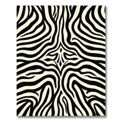 Bold Black Cream Equus Stripes Rug