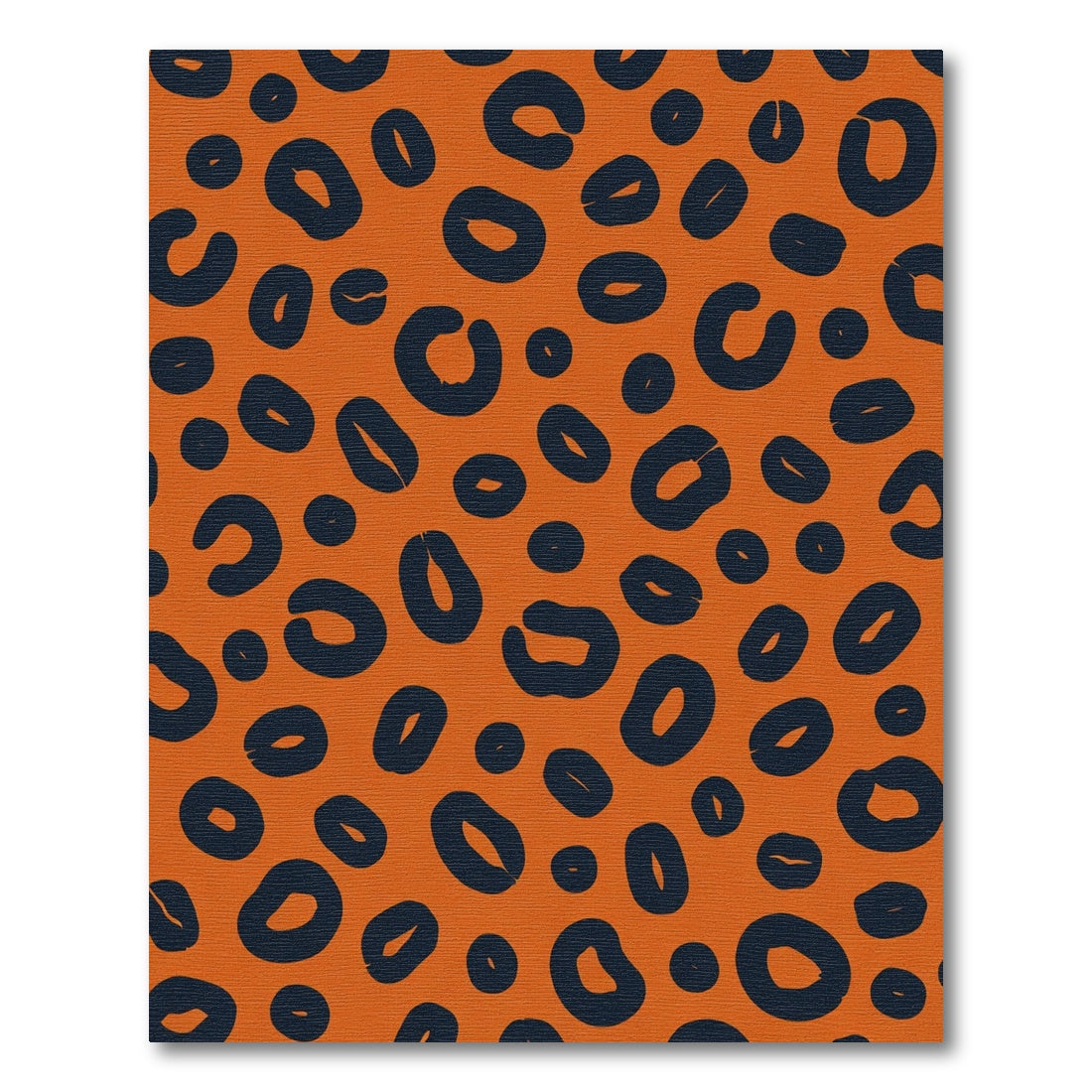 Bold Orange Cheetah Spots Rug