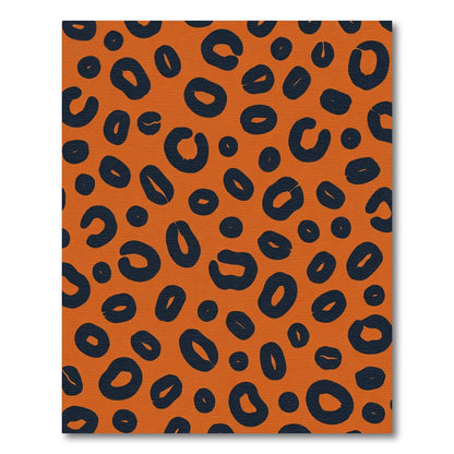 Bold Orange Cheetah Spots Rug